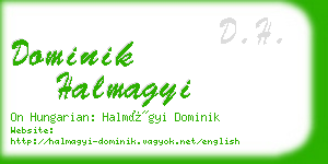 dominik halmagyi business card